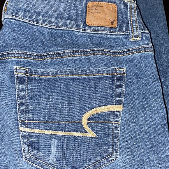 American Eagle Stretch Artist Wide Leg Jeans Size 8 - Picture 8 of 11